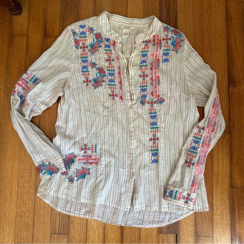 Sundance Embroidered Button Down Shirt